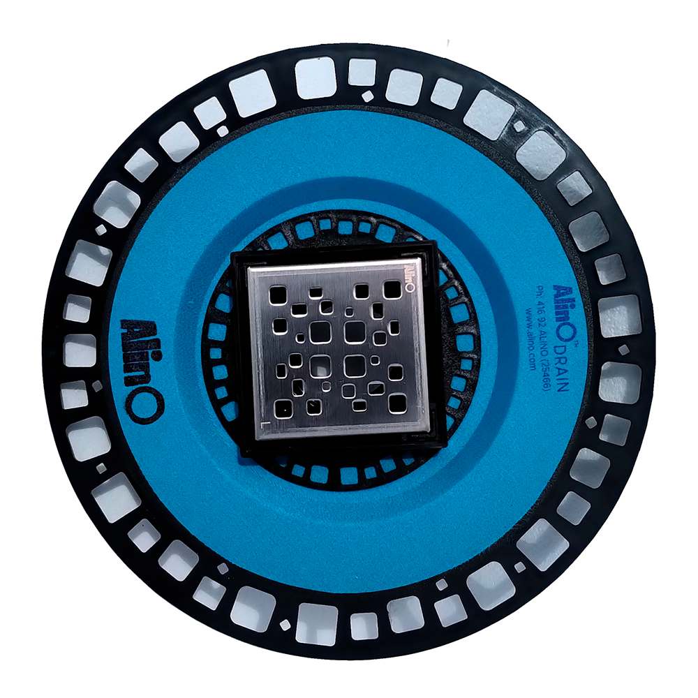 Drain ABS 2-en-1 nickel 4&nbsp;po&nbsp;x&nbsp;4&nbsp;po