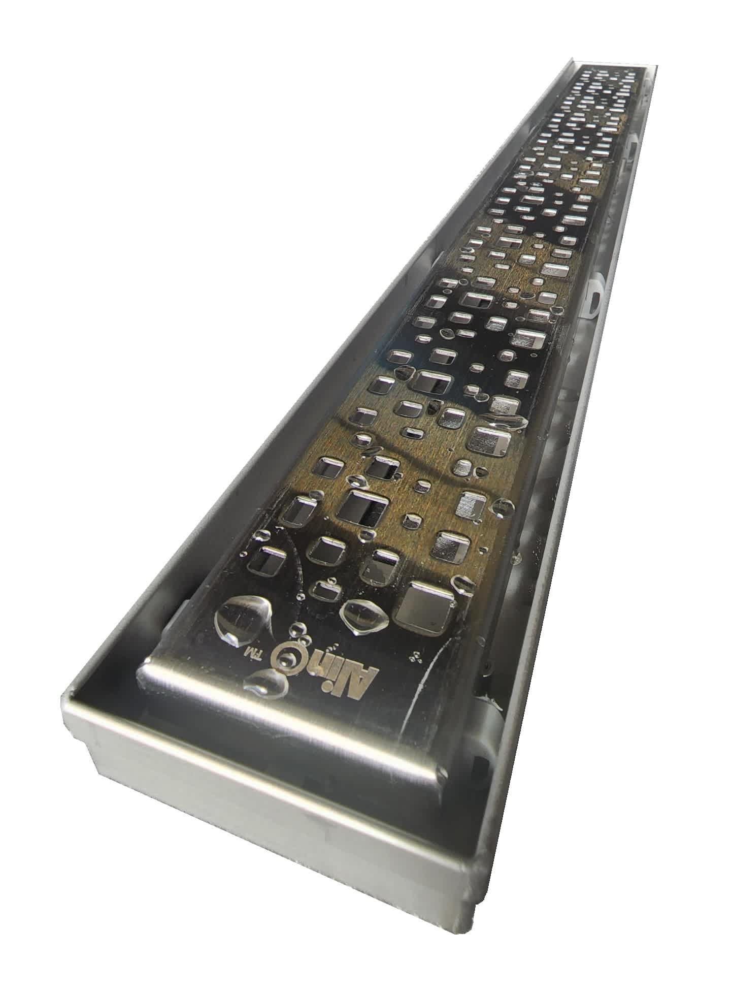 Drain linéaire 2-en-1, 30&nbsp;po nickel