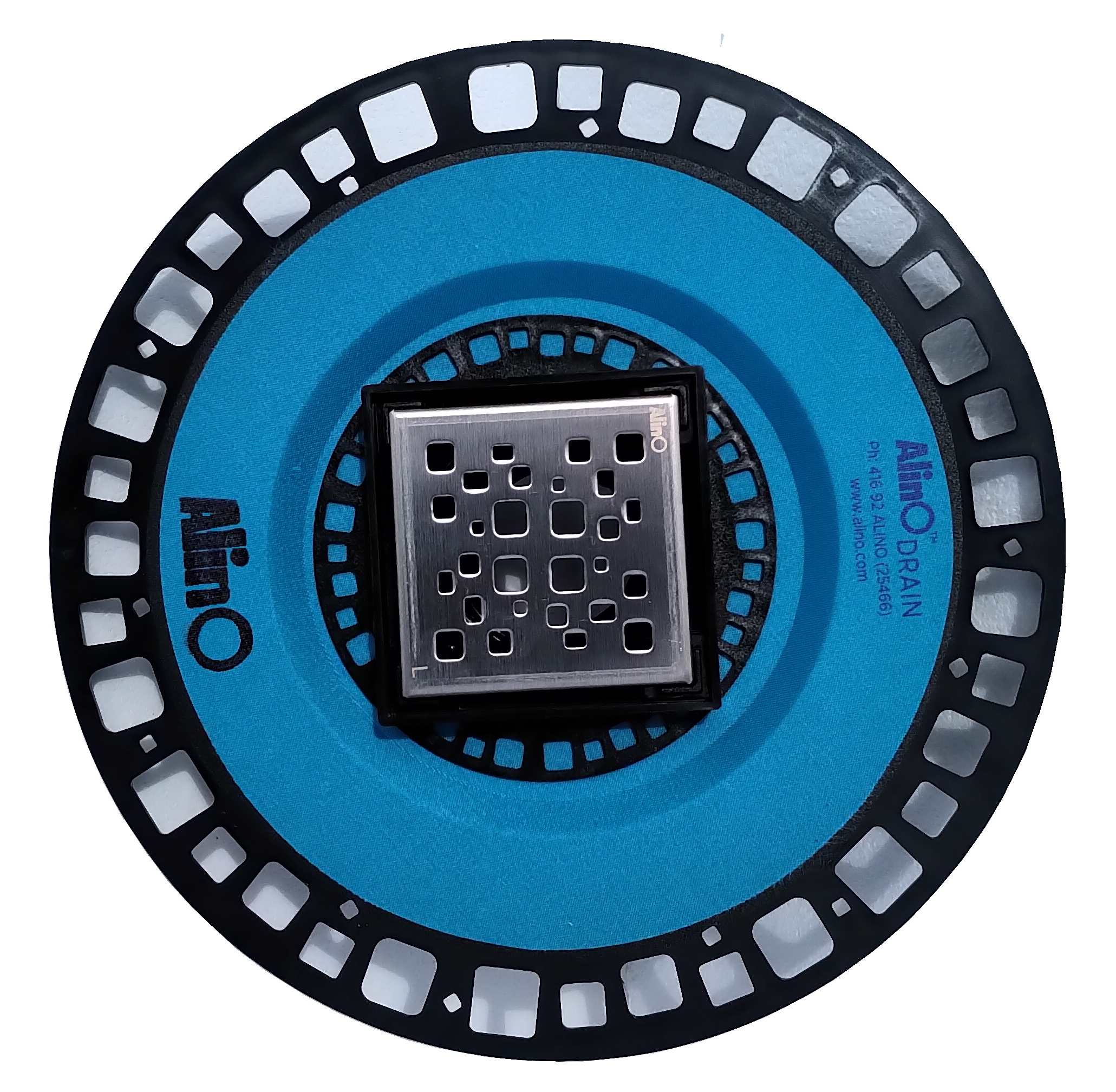 Drain 2-en-1 ABS 4&nbsp;po&nbsp;x&nbsp;4&nbsp;po chrome