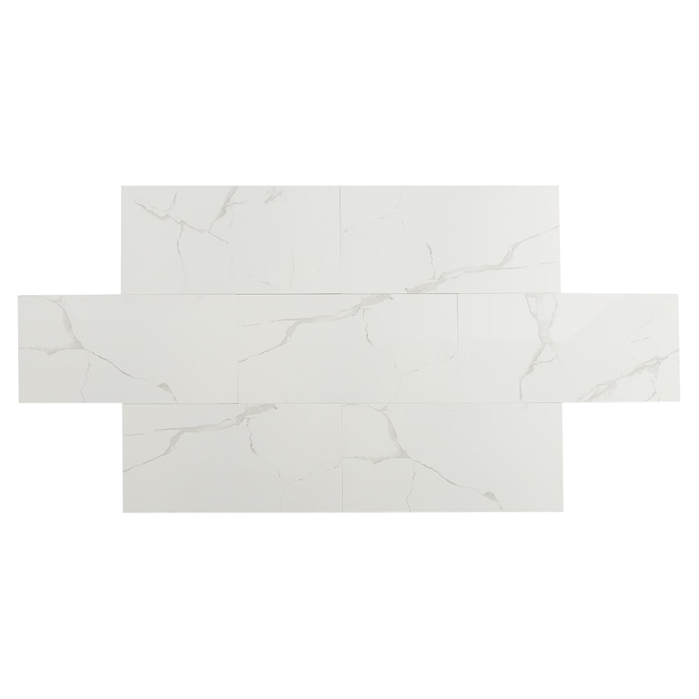 Carreaux de porcelaine rectifiés Alpine Carrara 12&nbsp;po&nbsp;x&nbsp;24&nbsp;po