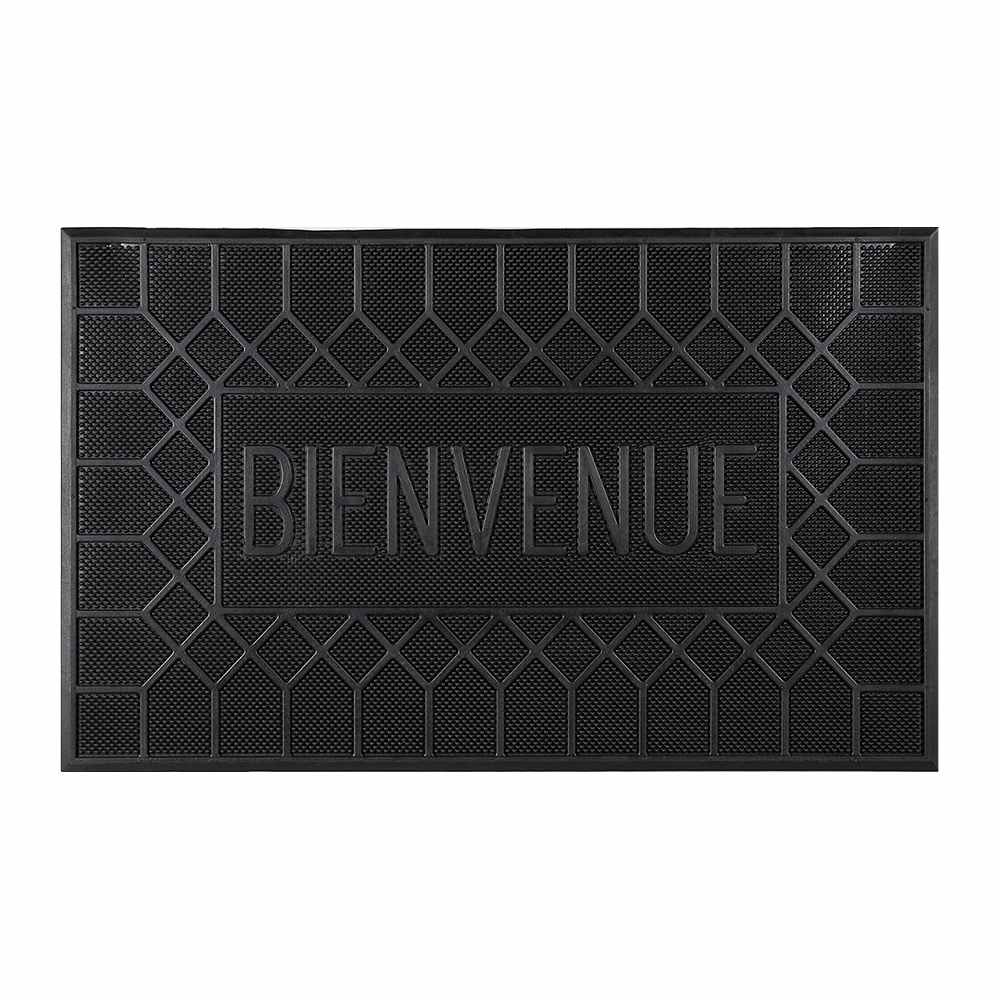 Tapis d'intérieur et d'extérieur Bienvenue noir 21 1/4 po x 33 7/8 po VERTUO