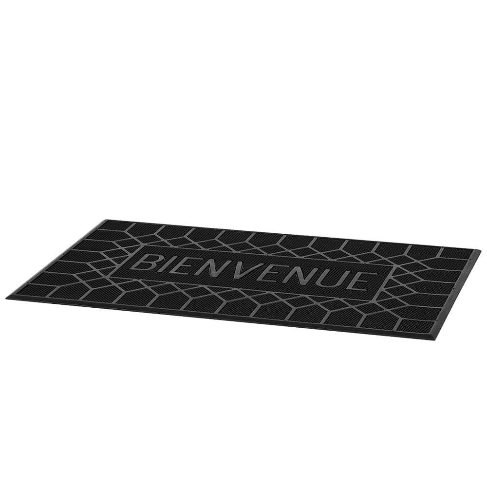 VERTUO Bienvenue Interior and Exterior Carpet 21 1/4 in. x 33 7/8 in. Black