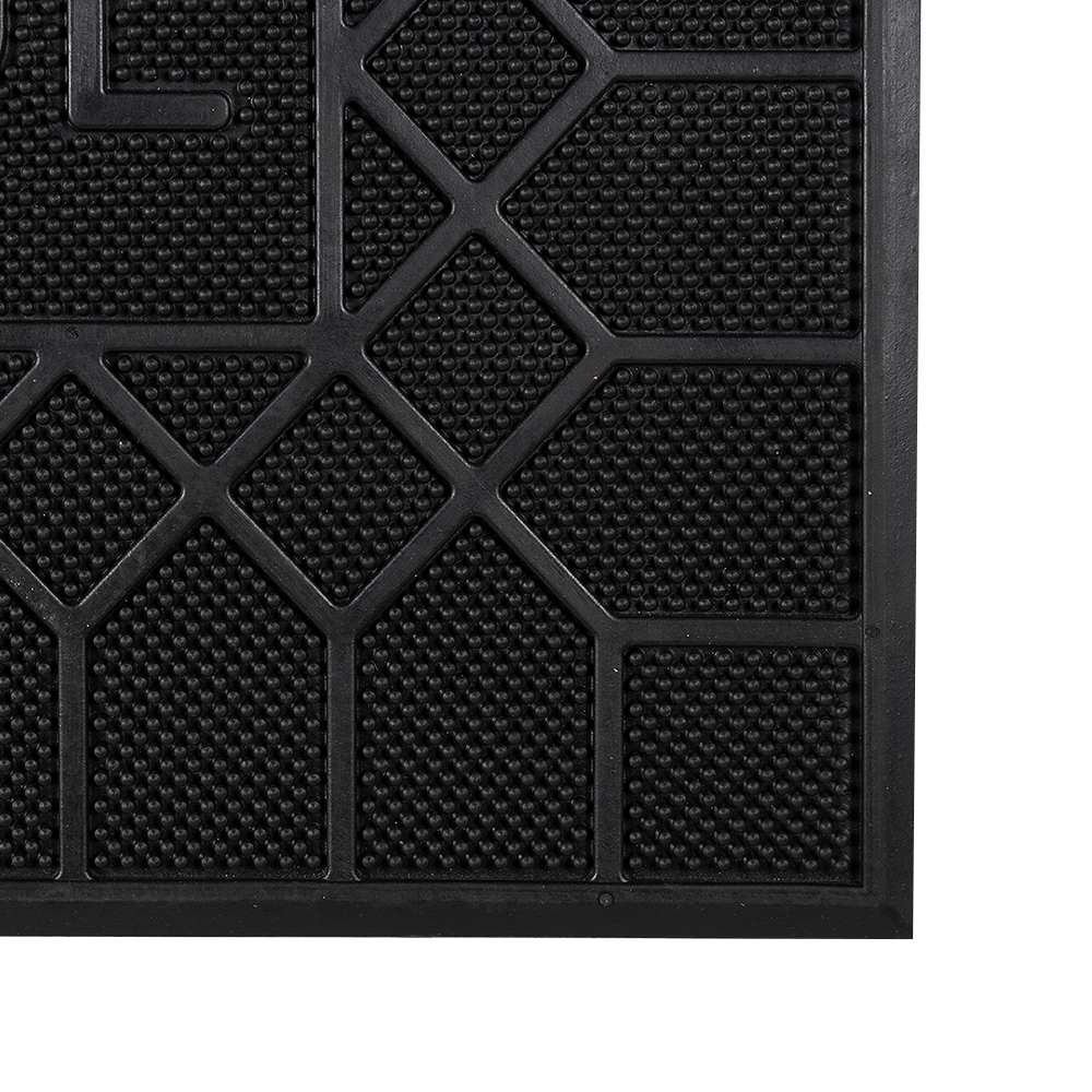 VERTUO Bienvenue Interior and Exterior Carpet 21 1/4 in. x 33 7/8 in. Black