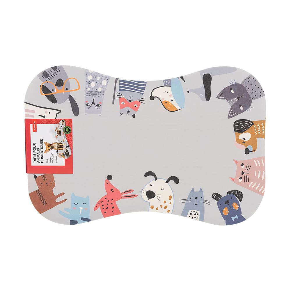 Tapis pour animaux domestiques gris 15 3/4 po x 23 5/8 po