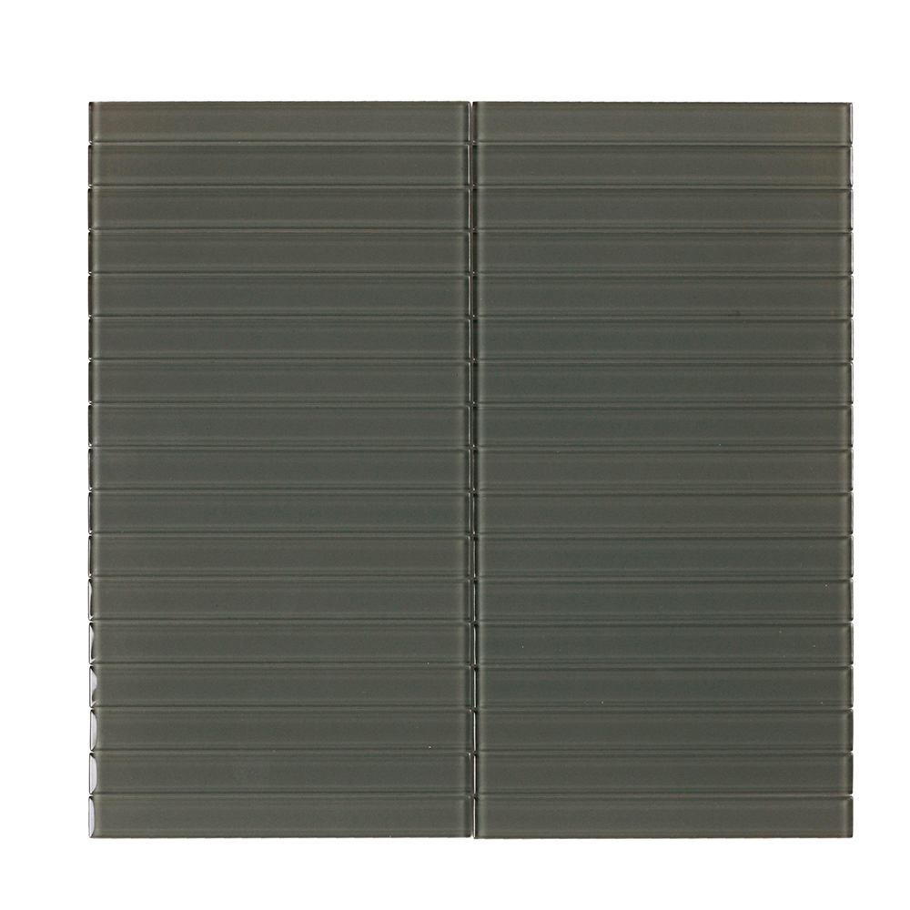 Tuile adhésive en verre Bambou 11&nbsp;7/8&nbsp;x&nbsp;11&nbsp;3/8&nbsp;po