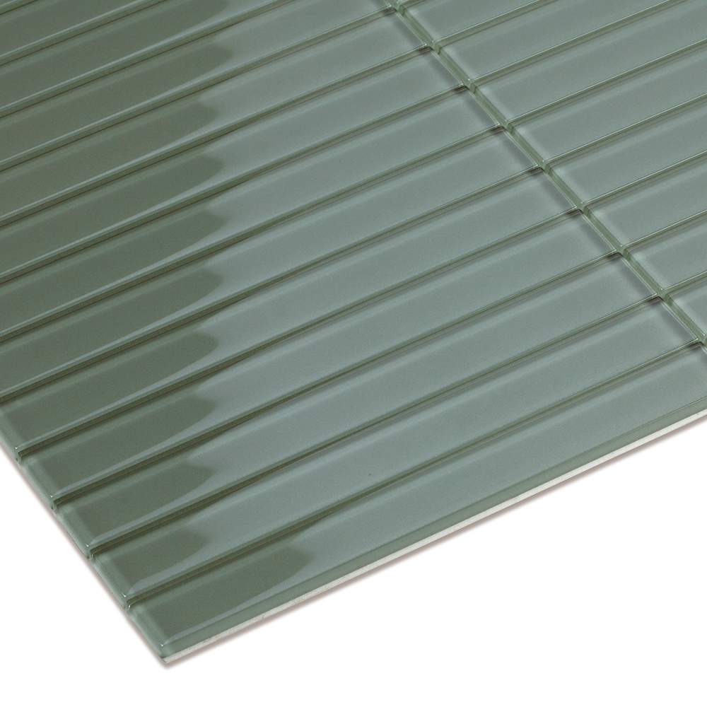 Tuile adhésive en verre Bambou 11&nbsp;7/8&nbsp;x&nbsp;11&nbsp;3/8&nbsp;po