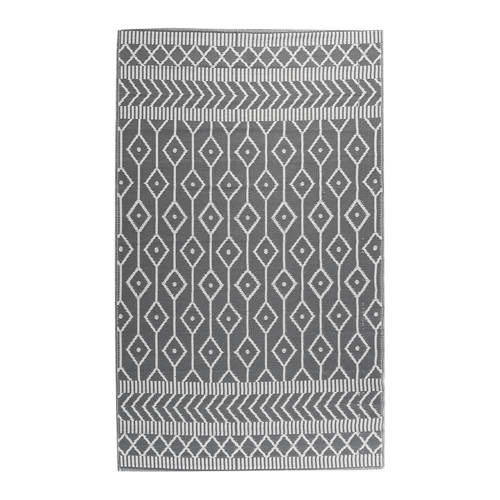 Tapis d'extérieur Geo gris 5 pi 3 po x 7 pi 3 po VERTUO