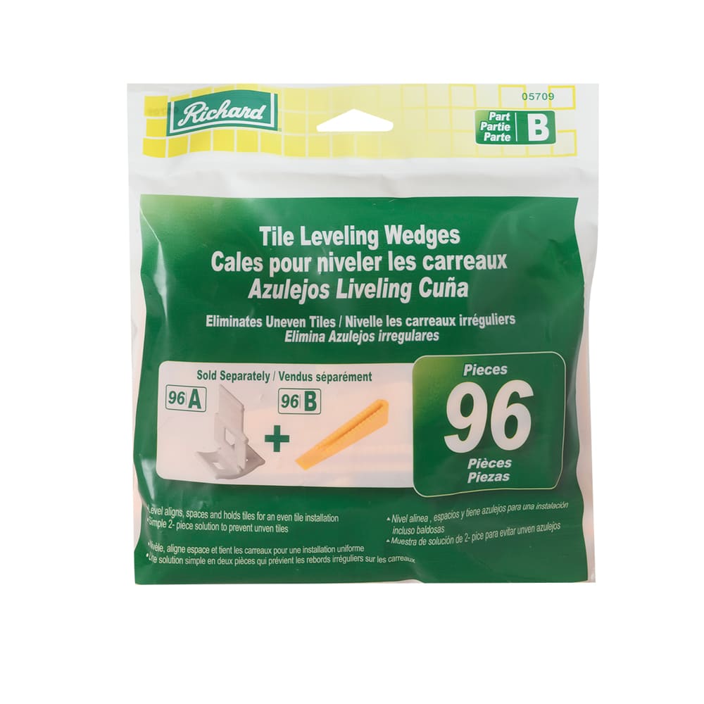 Cales de nivellement de céramique pour murs et planchers Pqt/96