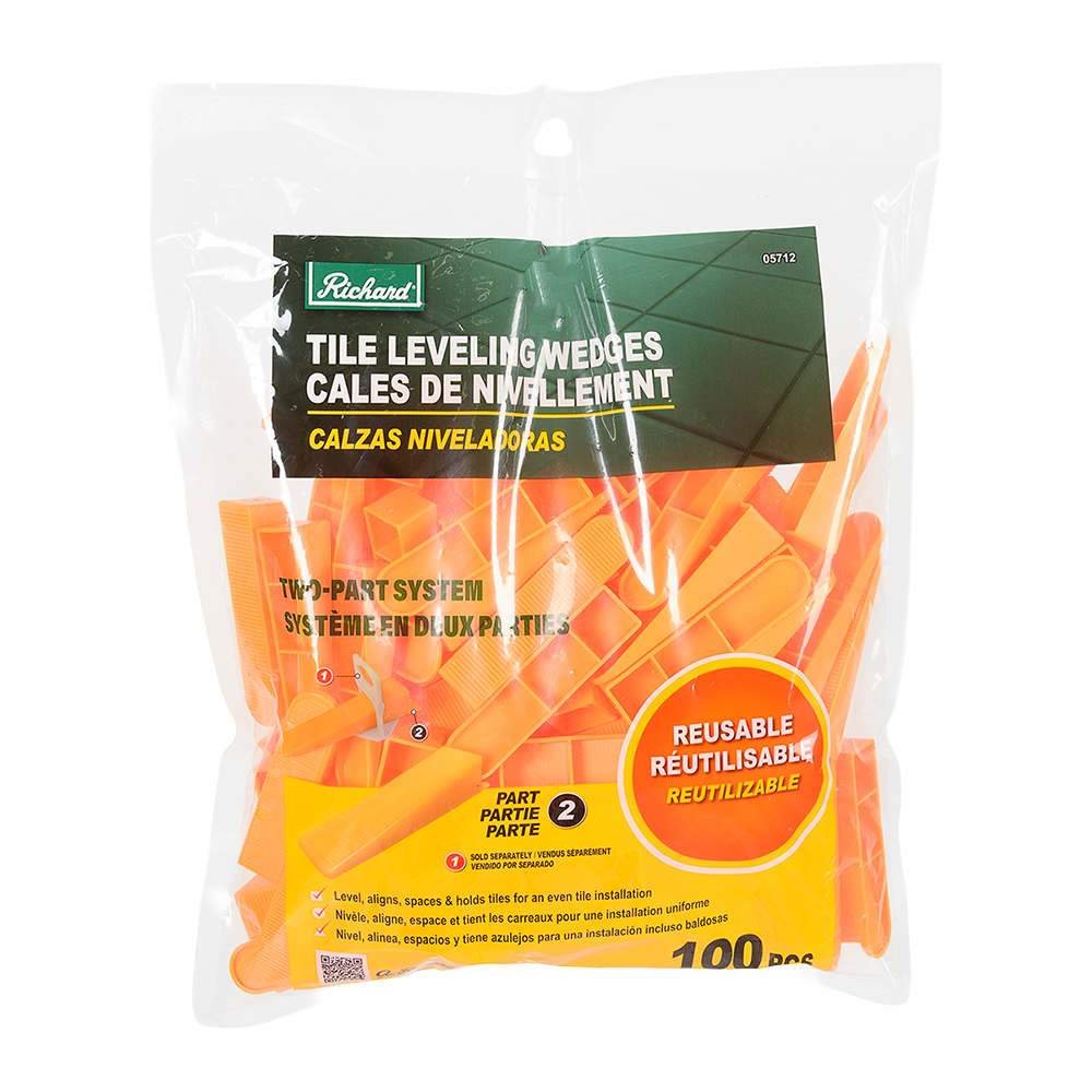 Tile Levelling Wedges for Walls and Floors Pkg/100