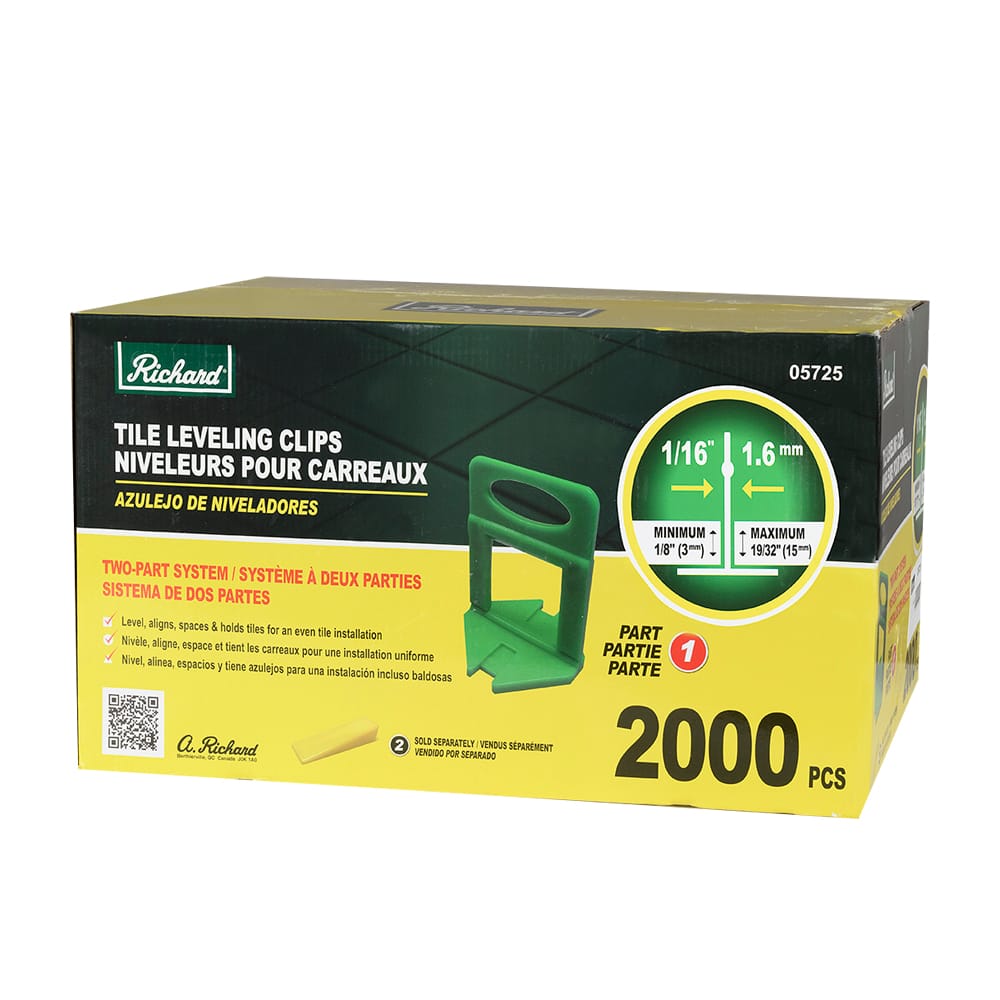 Attaches de nivellement de céramique pour murs et planchers Pqt/2000