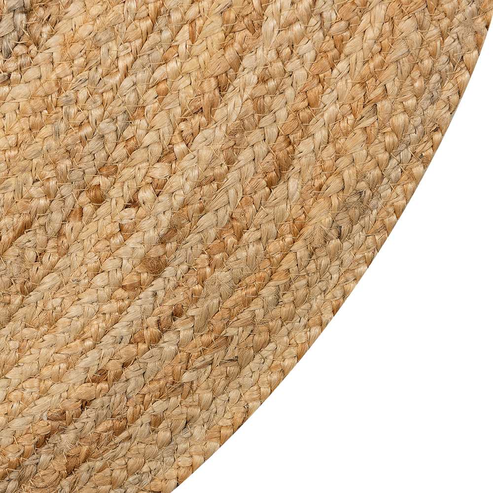 Tapis de jute rond Tigre naturel 3&nbsp;pi&nbsp;11&nbsp;po VERTUO
