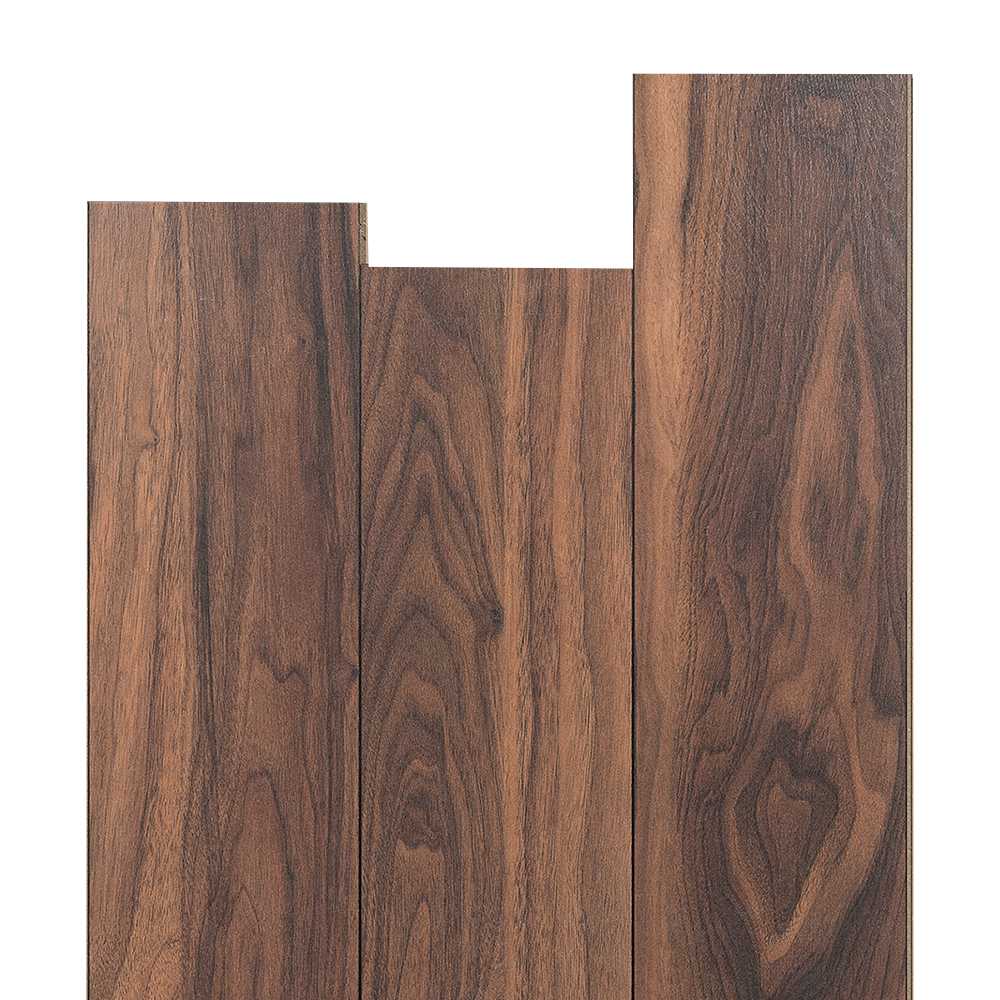 Plancher stratifié 12&nbsp;mm Aquastop Noyer&nbsp;Rubio