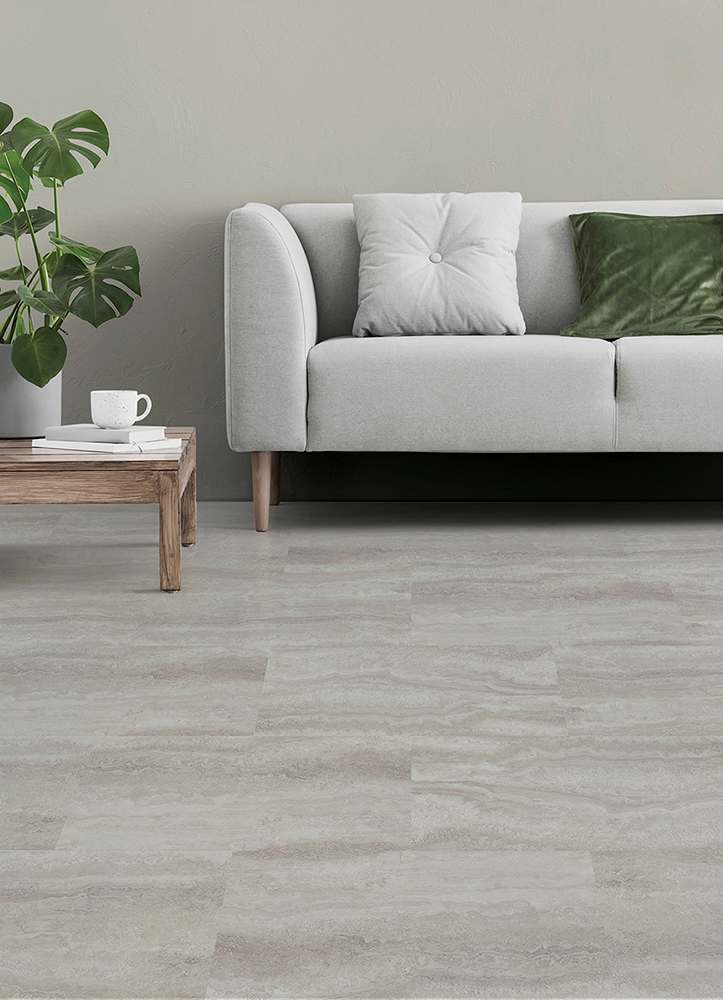 Carreaux adhésifs pour plancher Travertina 12 po x 24 po Pqt/6