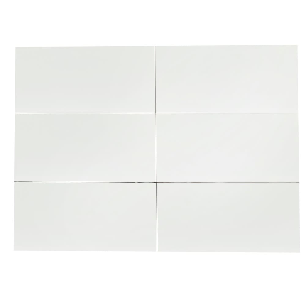 Carreaux de porcelaine rectifiés blanc 12&nbsp;po&nbsp;x&nbsp;24&nbsp;po VERTUO