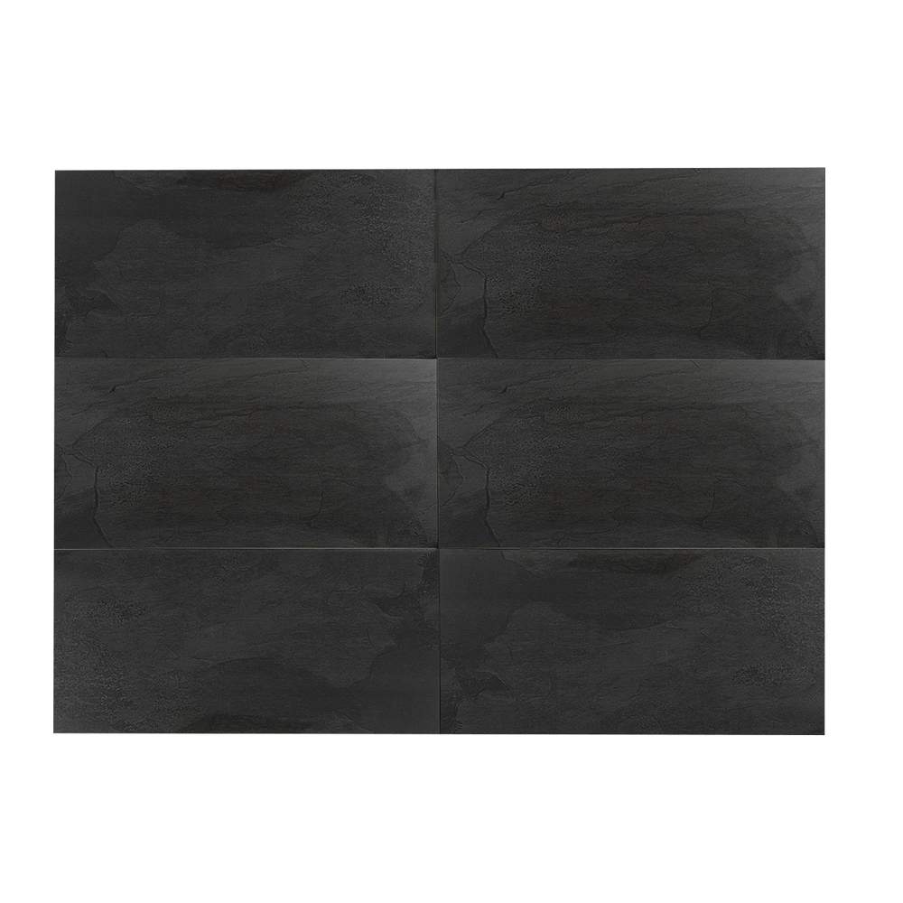 Carreaux de porcelaine Ardoise noire 12&nbsp;po&nbsp;x&nbsp;24&nbsp;po VERTUO