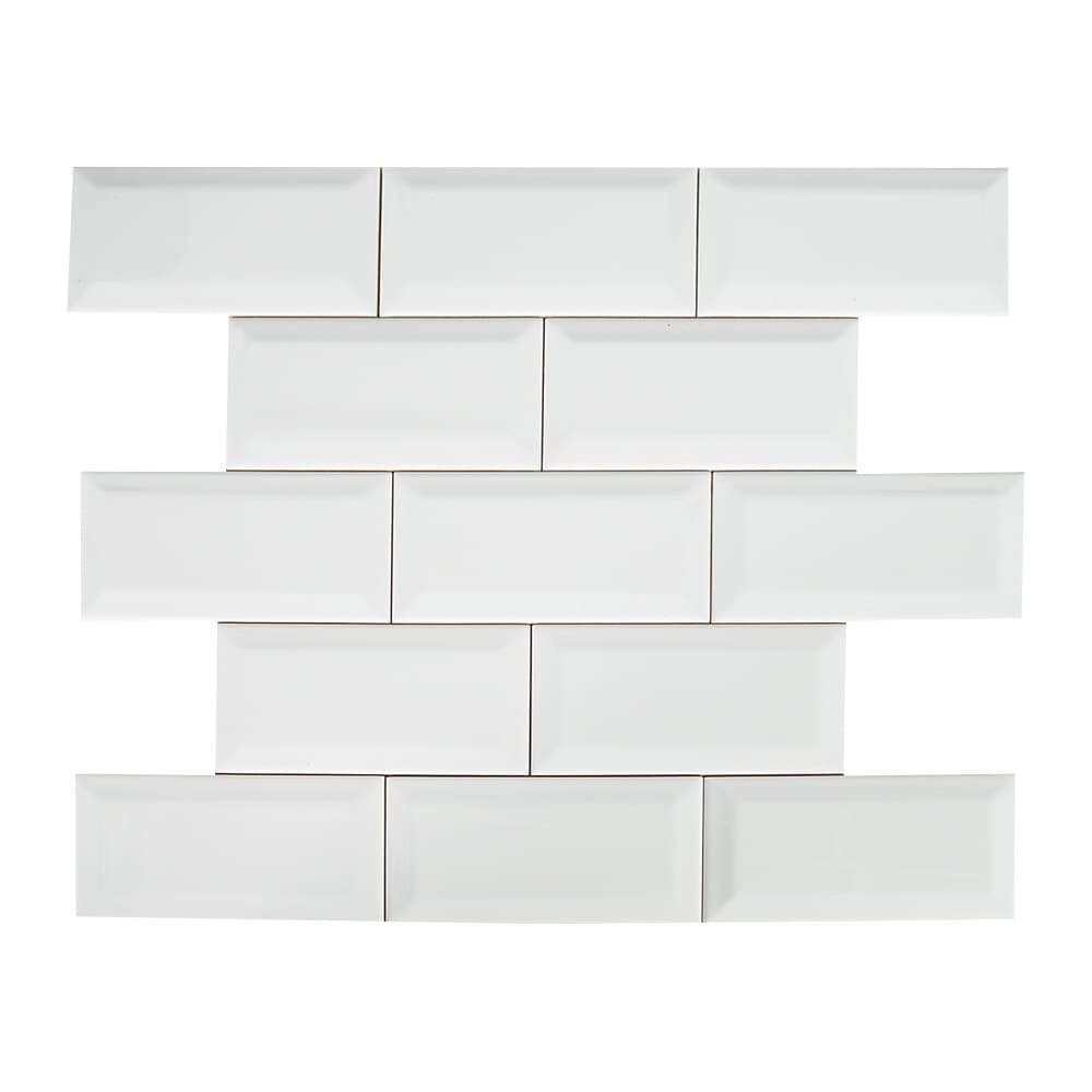 Carreaux de céramique murale biseautée 3&nbsp;po&nbsp;x&nbsp;6&nbsp;po