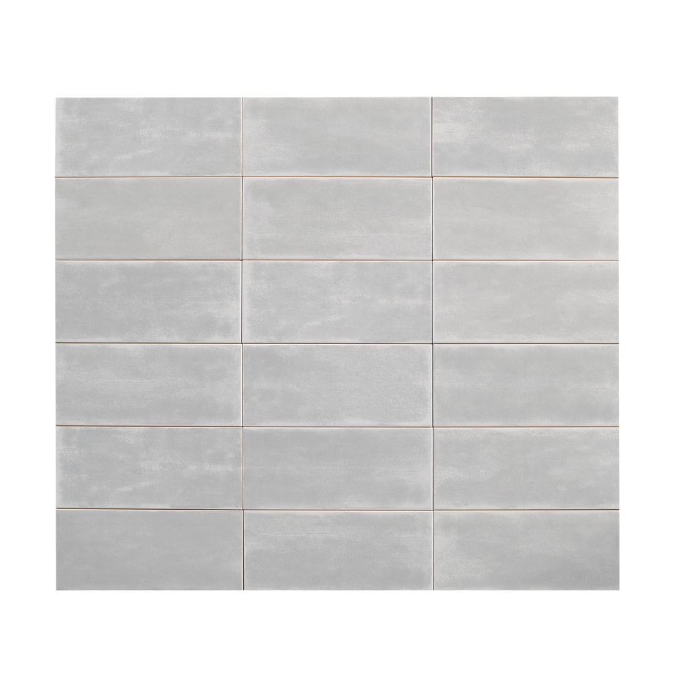 Carreaux de céramique murale Maiolica Gris tendre 4&nbsp;po&nbsp;x&nbsp;10&nbsp;po