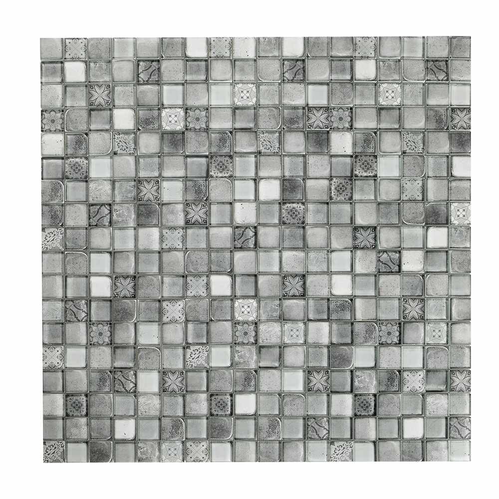 Mosaïque de verre Elisa 11&nbsp;3/4&nbsp;po&nbsp;x&nbsp;11&nbsp;3/4&nbsp;po VERTUO