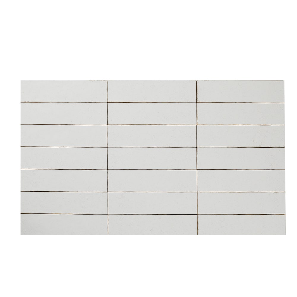 Carreaux de céramique murale Maiolica Crackled Blanc 3 po x 12 po