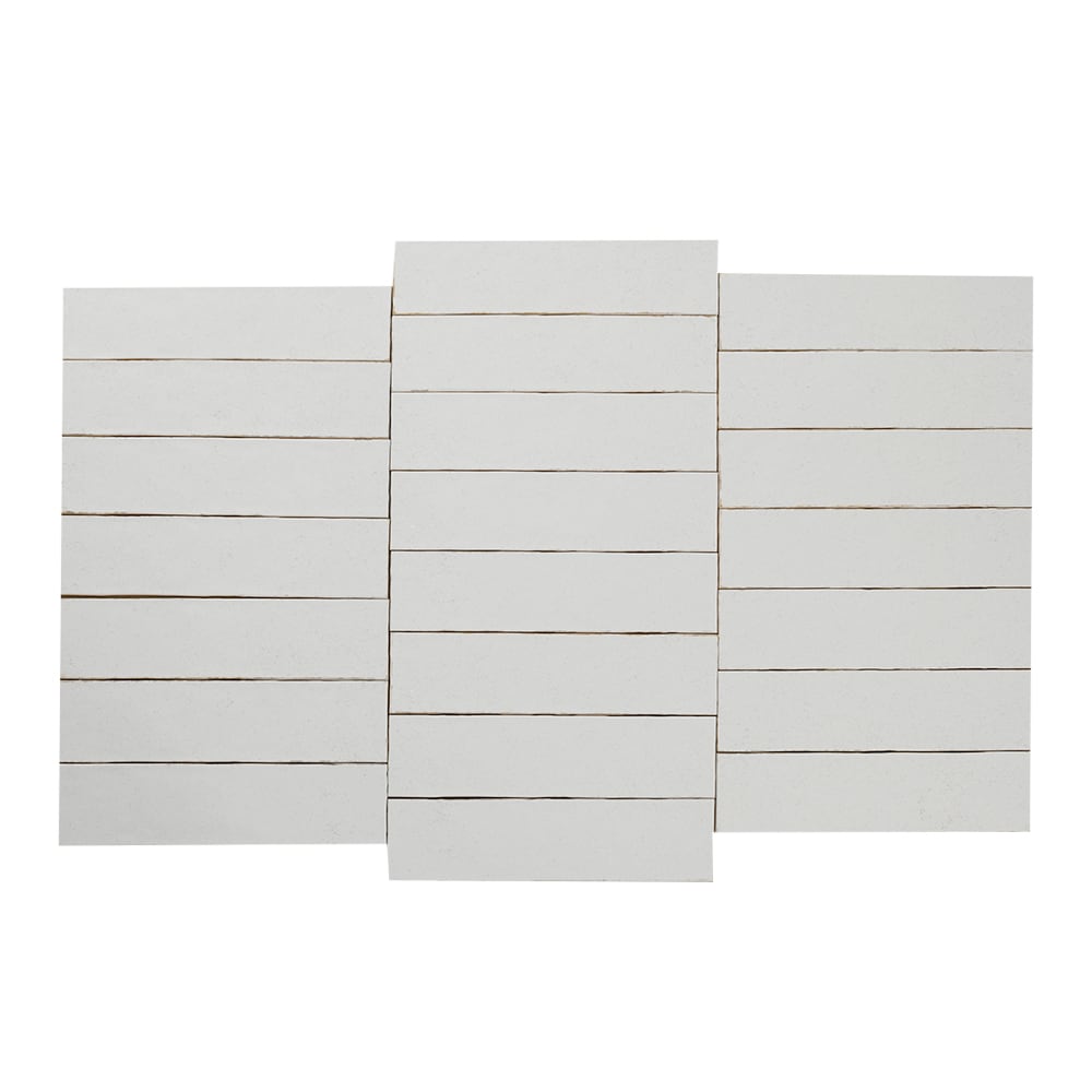 Carreaux de céramique murale Maiolica Crackled Blanc 3 po x 12 po