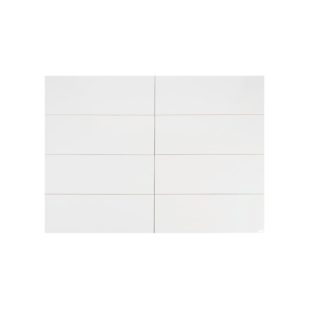 Carreaux de céramique murale Winter Blanc 8 po x 24 po