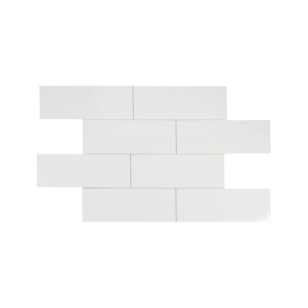 Carreaux de céramique murale Winter Blanc 8 po x 24 po