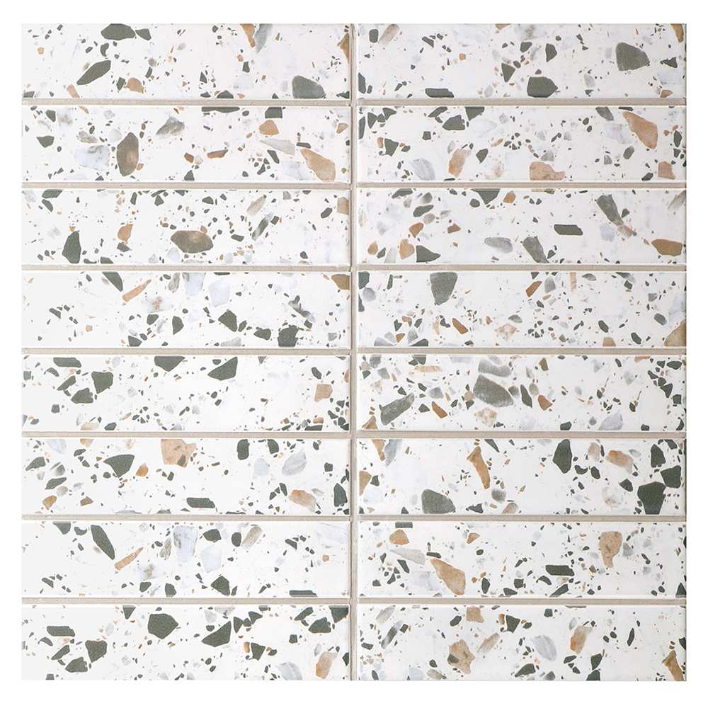 Mosaïque de porcelaine Règles 11 po x 11 5/8 po VERTUO