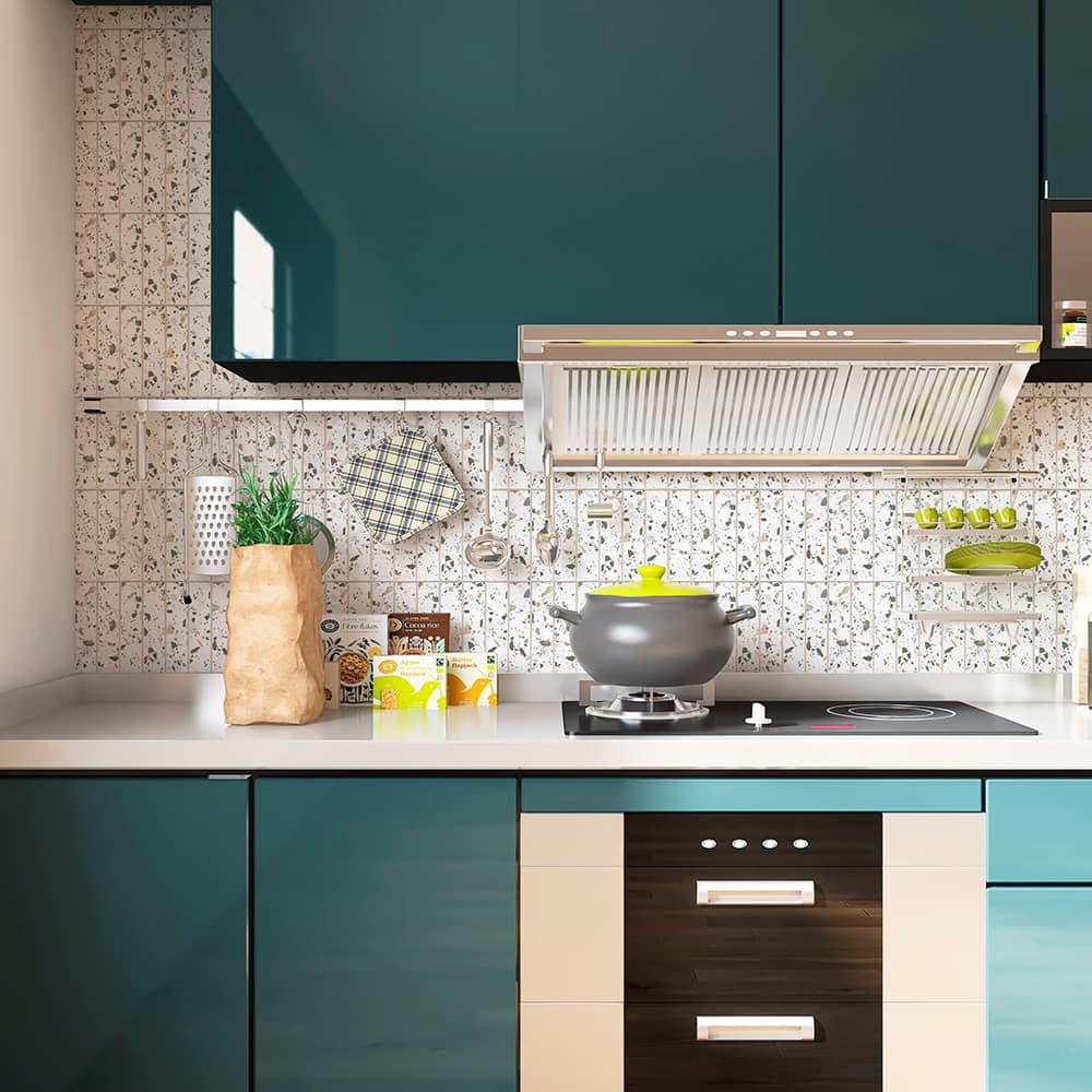 Mosaïque de porcelaine Règles 11 po x 11 5/8 po VERTUO