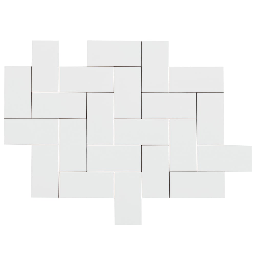 Carreaux de céramique murale blanc lustré 3&nbsp;po&nbsp;x&nbsp;6&nbsp;po