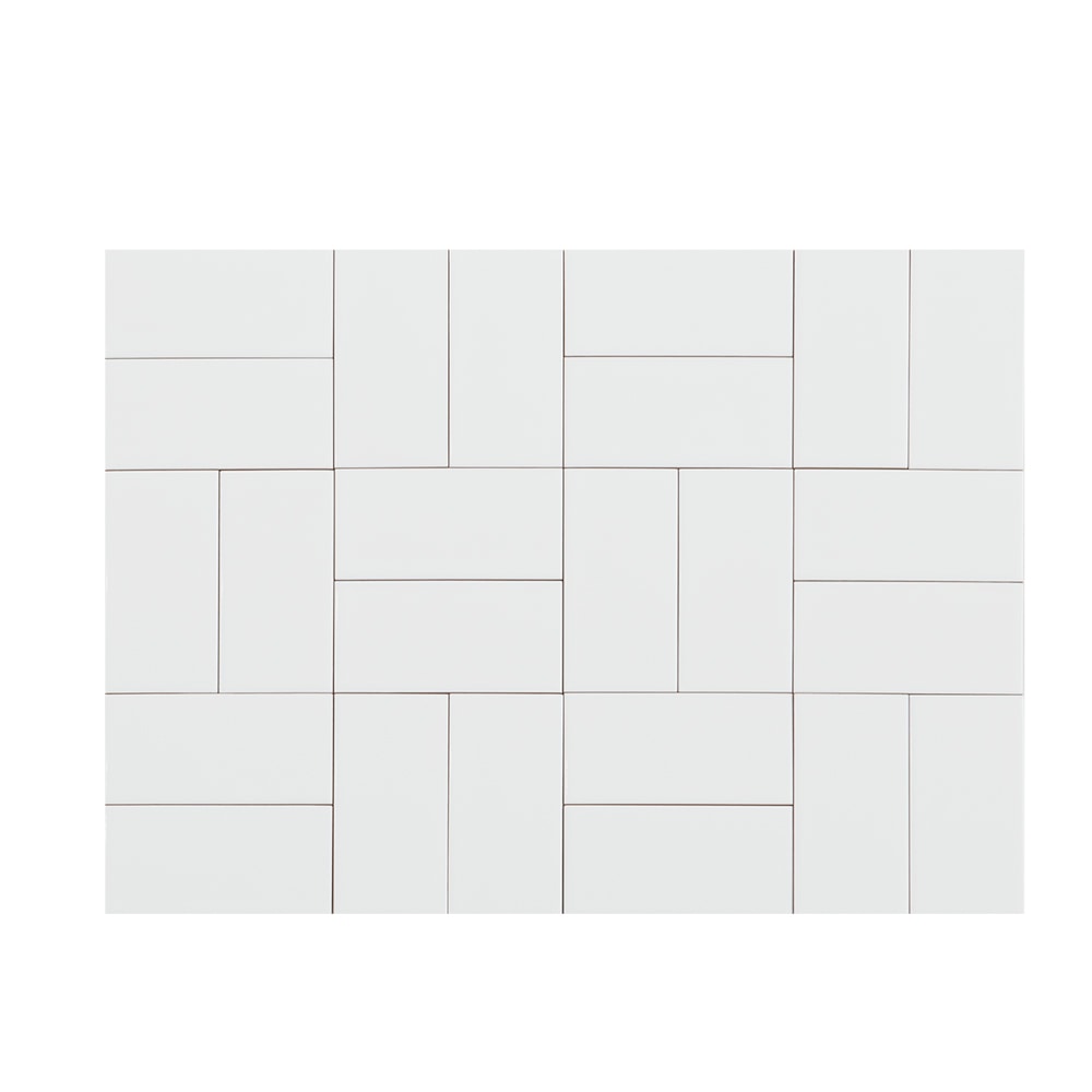 Carreaux de céramique murale blanc lustré 3&nbsp;po&nbsp;x&nbsp;6&nbsp;po
