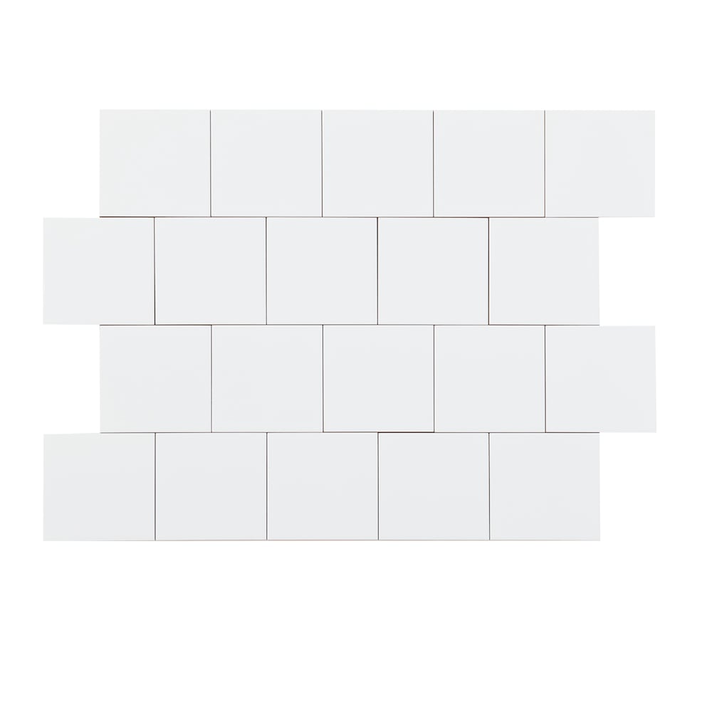 Carreaux de céramique murale blanc lustré 6&nbsp;po&nbsp;x&nbsp;6&nbsp;po