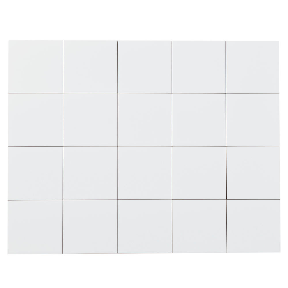 Carreaux de céramique murale blanc lustré 6&nbsp;po&nbsp;x&nbsp;6&nbsp;po