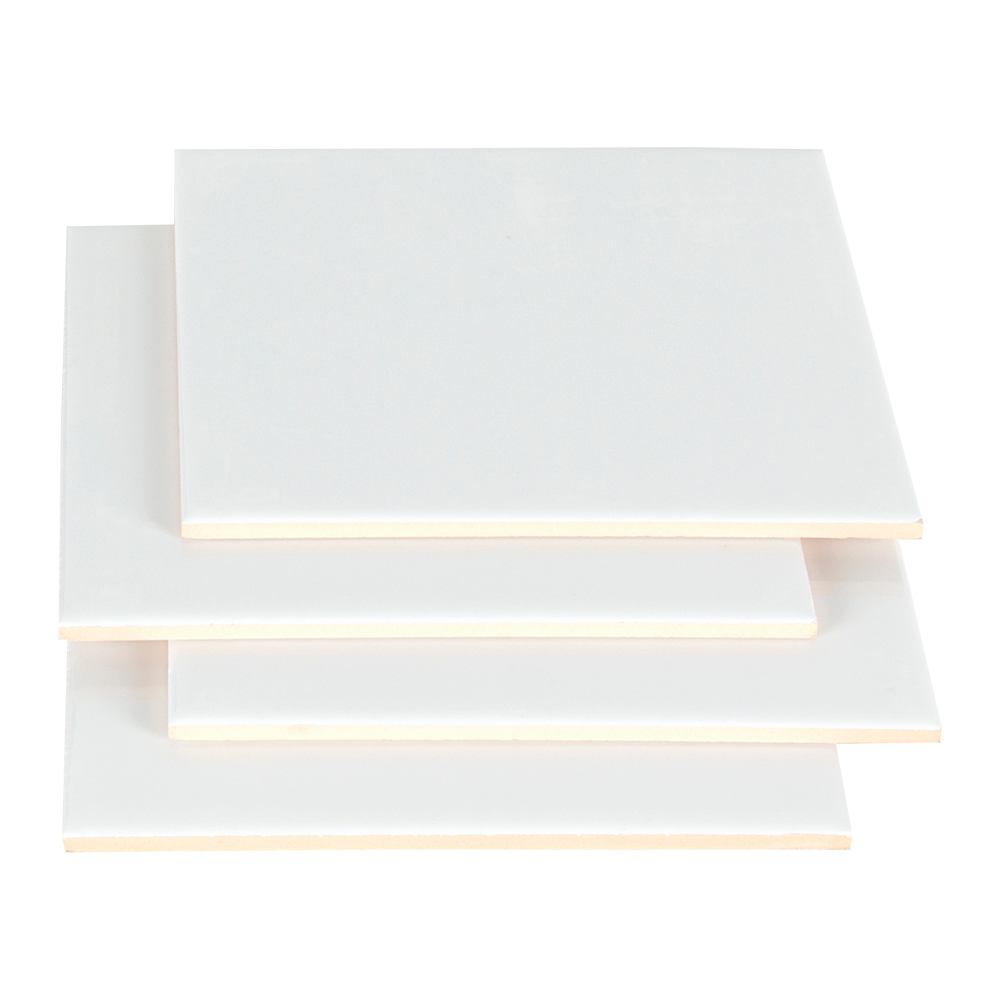 Carreaux de céramique murale blanc lustré 6&nbsp;po&nbsp;x&nbsp;6&nbsp;po