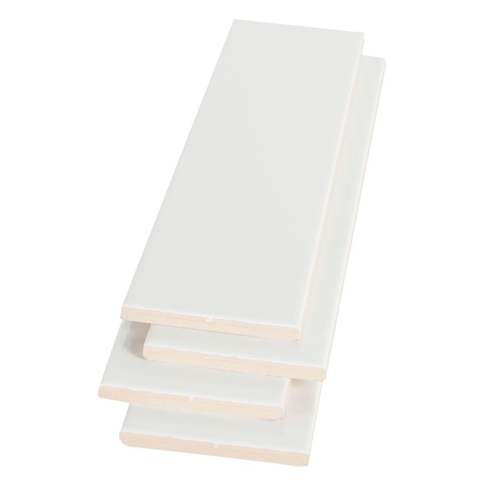 Carreaux de céramique murale blanc lustré 4 po x 16 po
