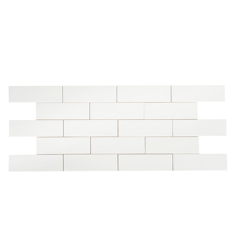 Carreaux de céramique murale blanc lustré 4 po x 16 po