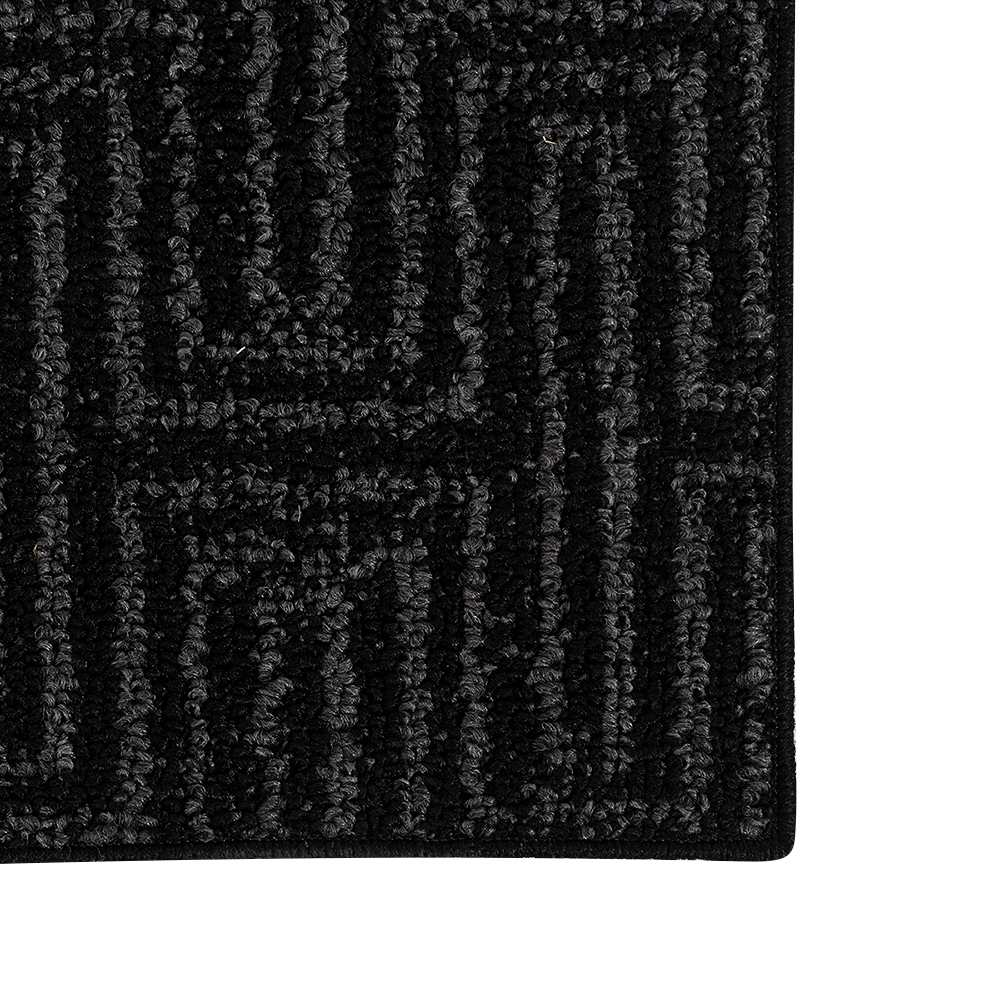Tapis d'intérieur Warren charbon noir 5 pi x 6 pi
