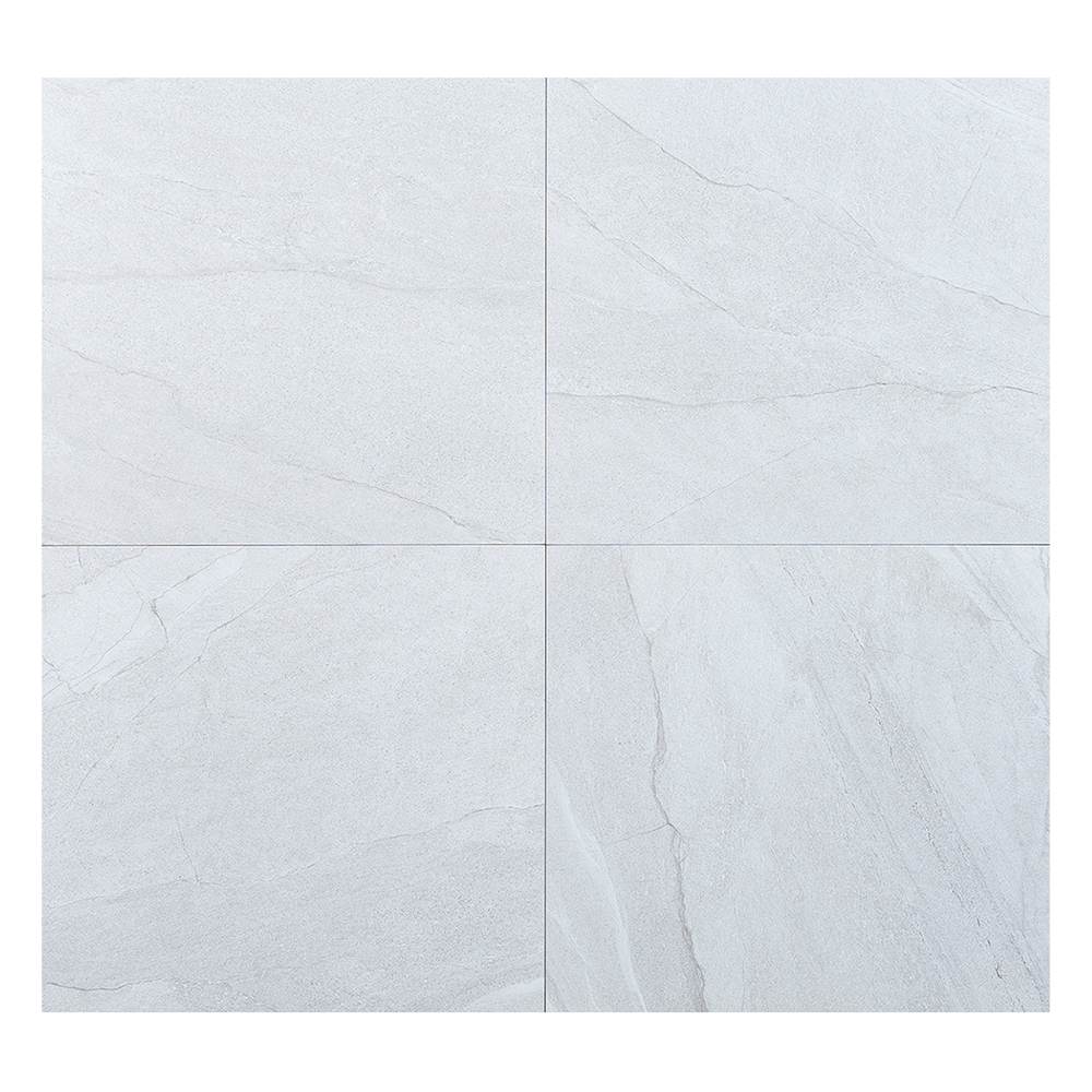 Carreaux de porcelaine rectifiés Ardoise blanche 24&nbsp;po&nbsp;x&nbsp;24&nbsp;po