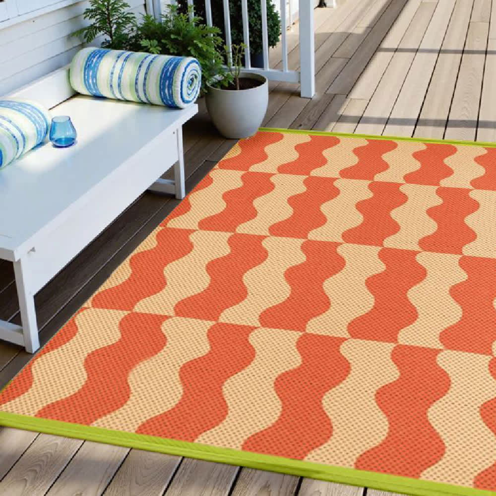 Tapis d'extérieur Orange 3&nbsp;pi&nbsp;11&nbsp;po x 5&nbsp;pi&nbsp;11&nbsp;po VERTUO