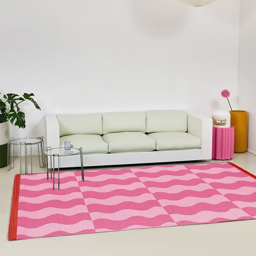 Tapis d'extérieur Rose 3&nbsp;pi&nbsp;11&nbsp;po x 5&nbsp;pi&nbsp;11&nbsp;po VERTUO