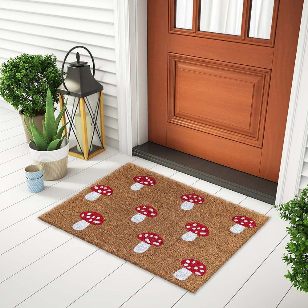 Tapis coco d'extérieur Champignons 20 po x 30 po VERTUO