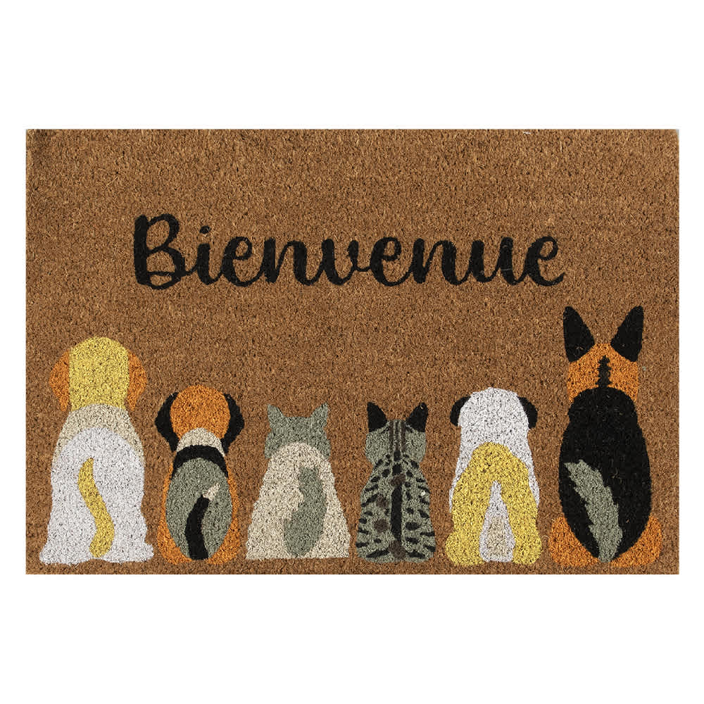 Tapis coco d'extérieur Chats et chiens 20 po x 30 po VERTUO