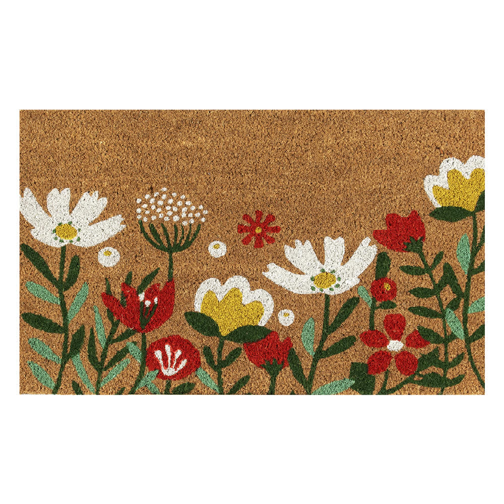 Tapis coco d'extérieur Fleurs 20 po x 30 po VERTUO