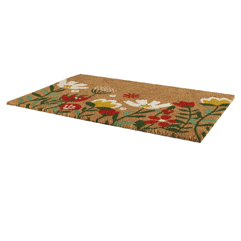Tapis coco d'extérieur Fleurs 20 po x 30 po VERTUO