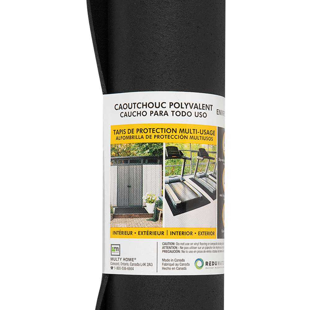 Tapis d'intérieur et d'extérieur antidérapant noir 3 pi x 4 pi