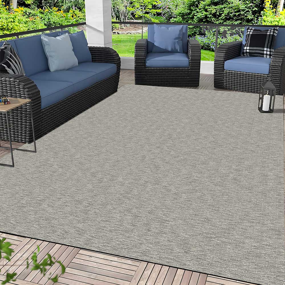 Tapis de patio ignifuge Lyra 5&nbsp;pi&nbsp;x&nbsp;7&nbsp;pi&nbsp;7&nbsp;po VERTUO
