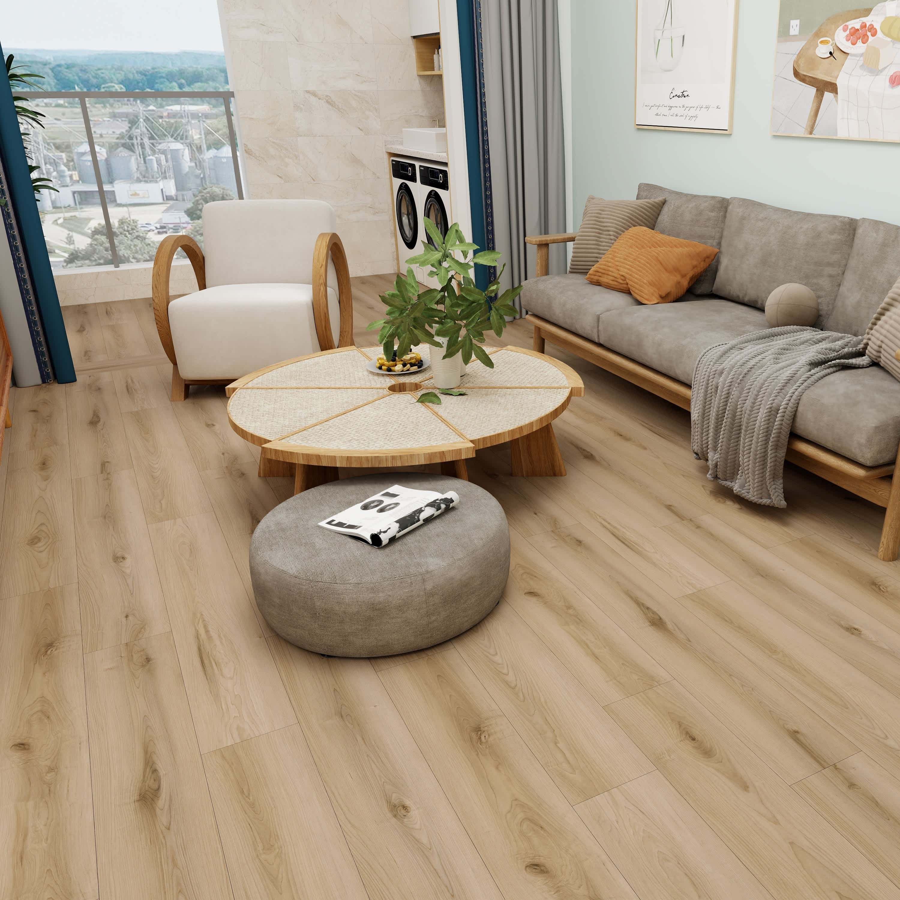 Blond Maple Laminate Flooring 12 mm