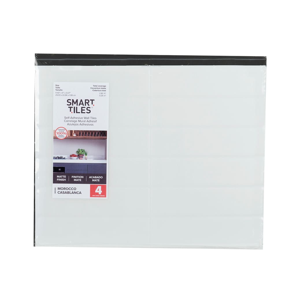 Tuiles adhésives Casablanca 9&nbsp;po&nbsp;x 11&nbsp;1/2&nbsp;po Pqt/4