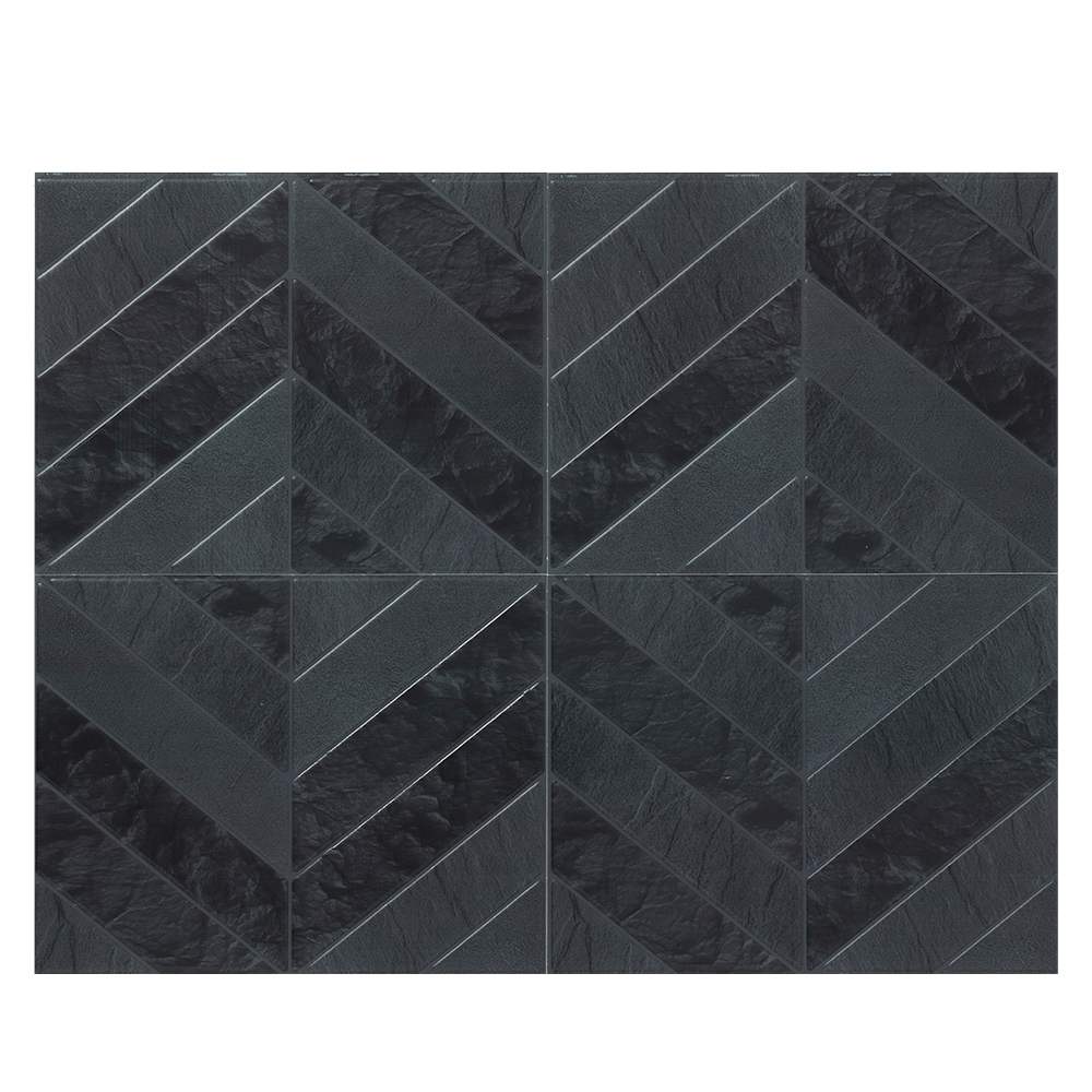 Tuiles adhésives Chevron Marquina 11&nbsp;7/16&nbsp;po&nbsp;x&nbsp;9&nbsp;po Pqt/4