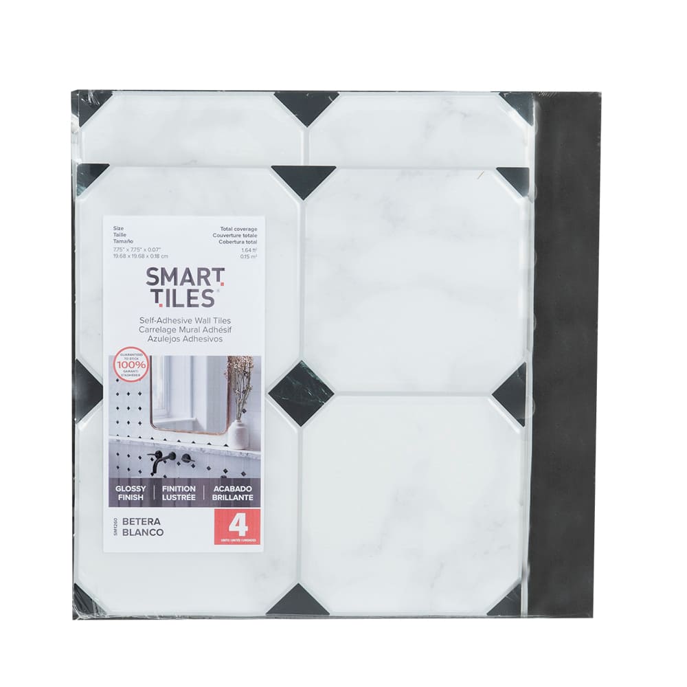 Tuiles adhésives Betera Blanco 7&nbsp;3/4&nbsp;po&nbsp;x&nbsp;7&nbsp;3/4&nbsp;po Pqt/4