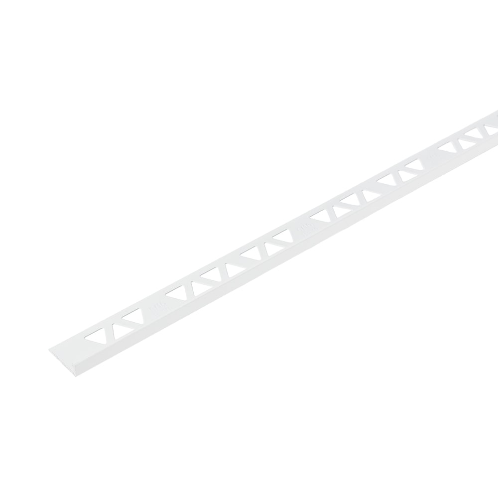 Moulure en L pour céramique 10&nbsp;mm&nbsp;x&nbsp;8&nbsp;pi blanc satiné